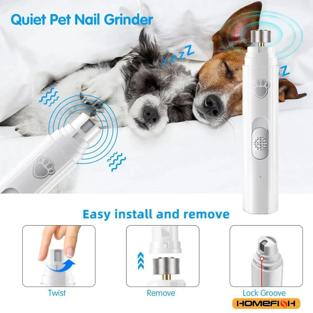 aparador de unhas para cães recarregável usb