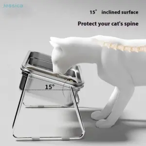 comedouro duplo para cães e gatos