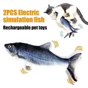 brinquedo eletrônico para gatos peixe de simulação
