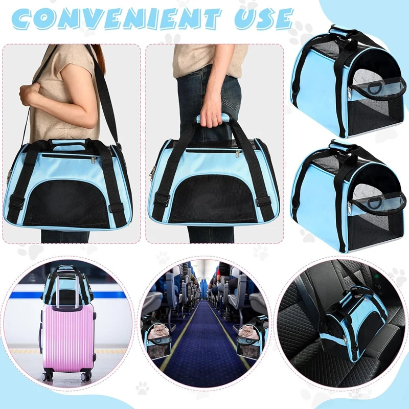 Bolsa de Transporte para Cães e Gatos Dobrável para Viagem - Imagem 3