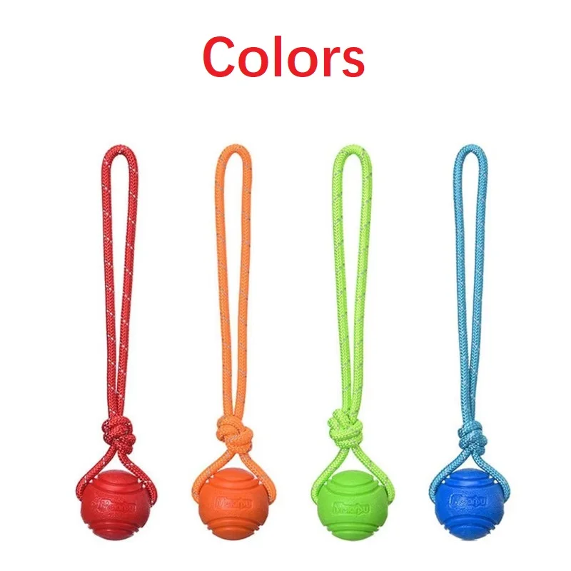 Bola de Treinamento para Cães com Corda de Algodão para Puxar e Lançar - Imagem 6