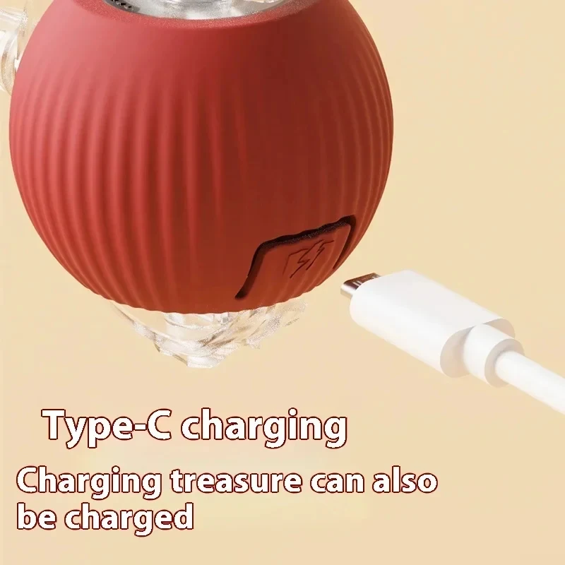 Brinquedo Bola Rolante para Gatos e Cães Recarregável USB com Desvio de Obstáculos - Imagem 4