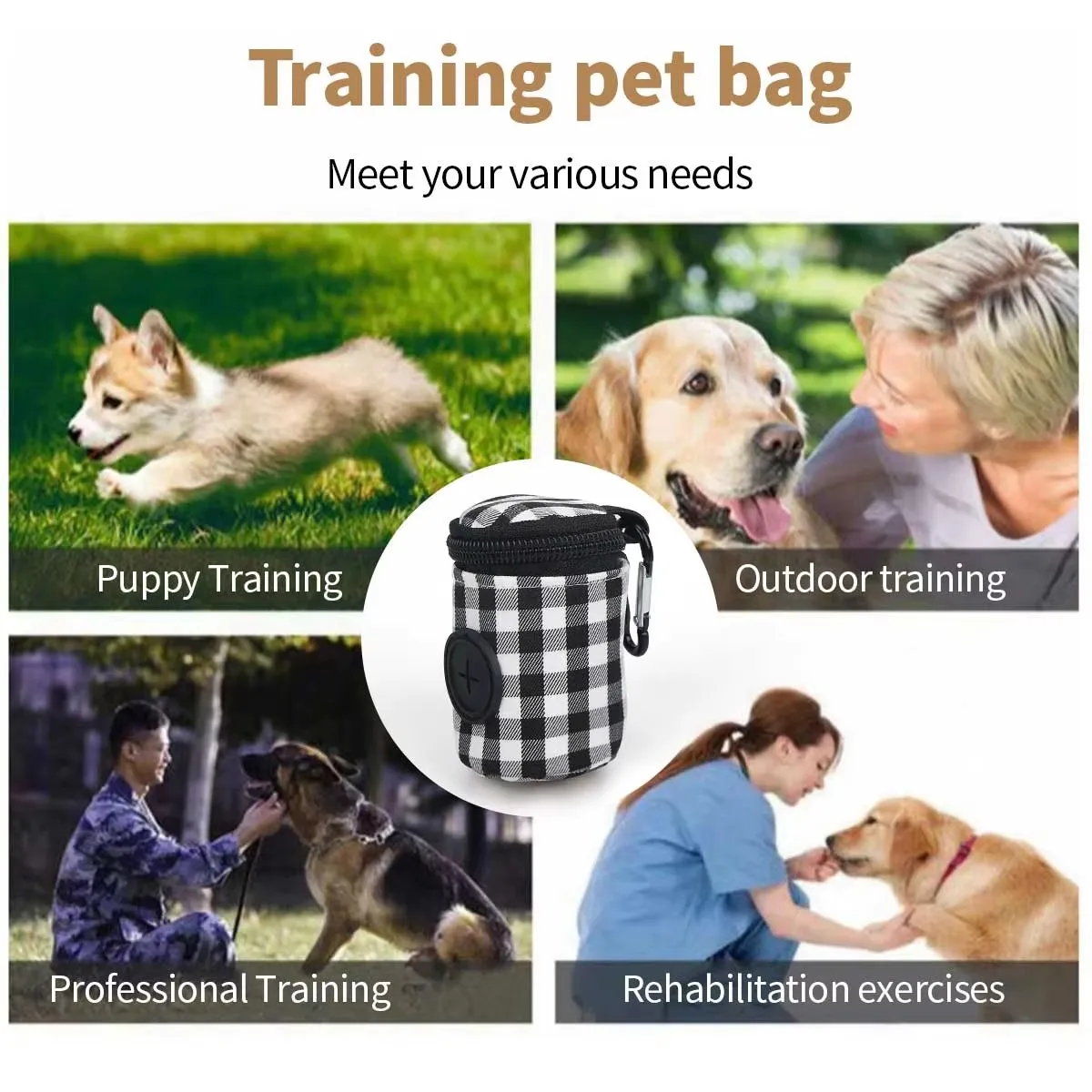 Saco para Dejetos de Cães Pequenos com Padrão Xadrez - Imagem 5
