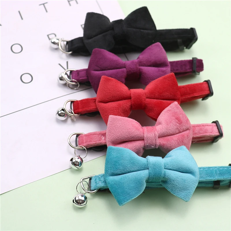Coleira de Veludo para Gatos e Cães Pequenos Ajustável 22-32cm - Imagem 2