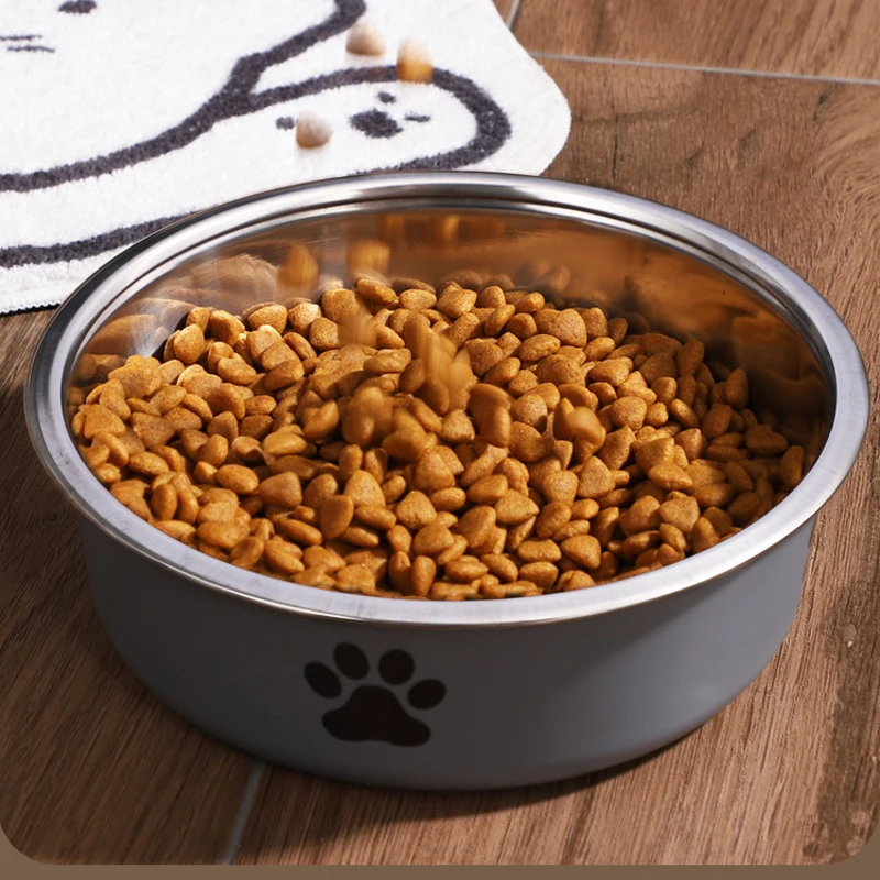 Tigela para Cães e Gatos Pequenos de Aço Inoxidável Antiderrapante - Imagem 4