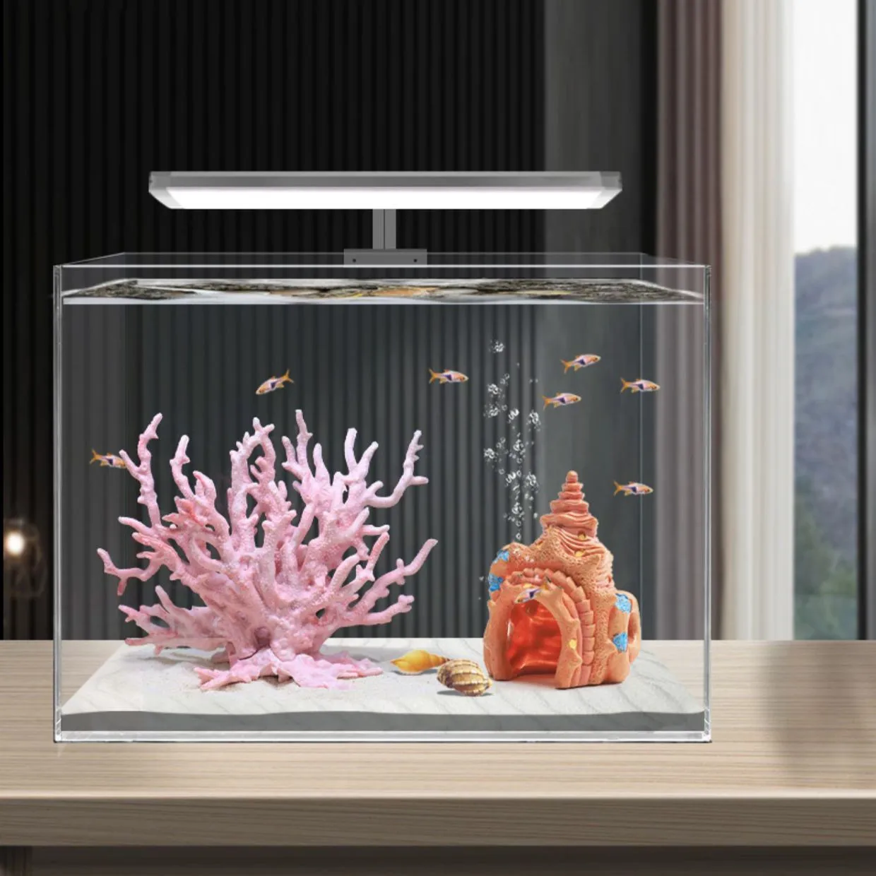 Coral Artificial para Aquário de Resina com 16 cm Rosa - Imagem 4