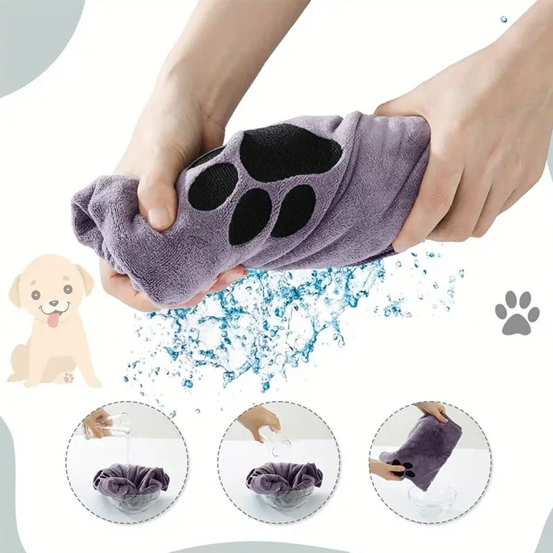 Toalha Microfibra para Cães e Gatos 35x75cm Super Absorvente - Imagem 5