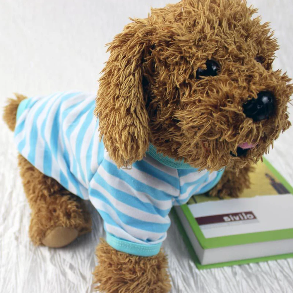 Camiseta Listrada para Cães de Algodão com Gola e Mangas Elásticas - Image 6