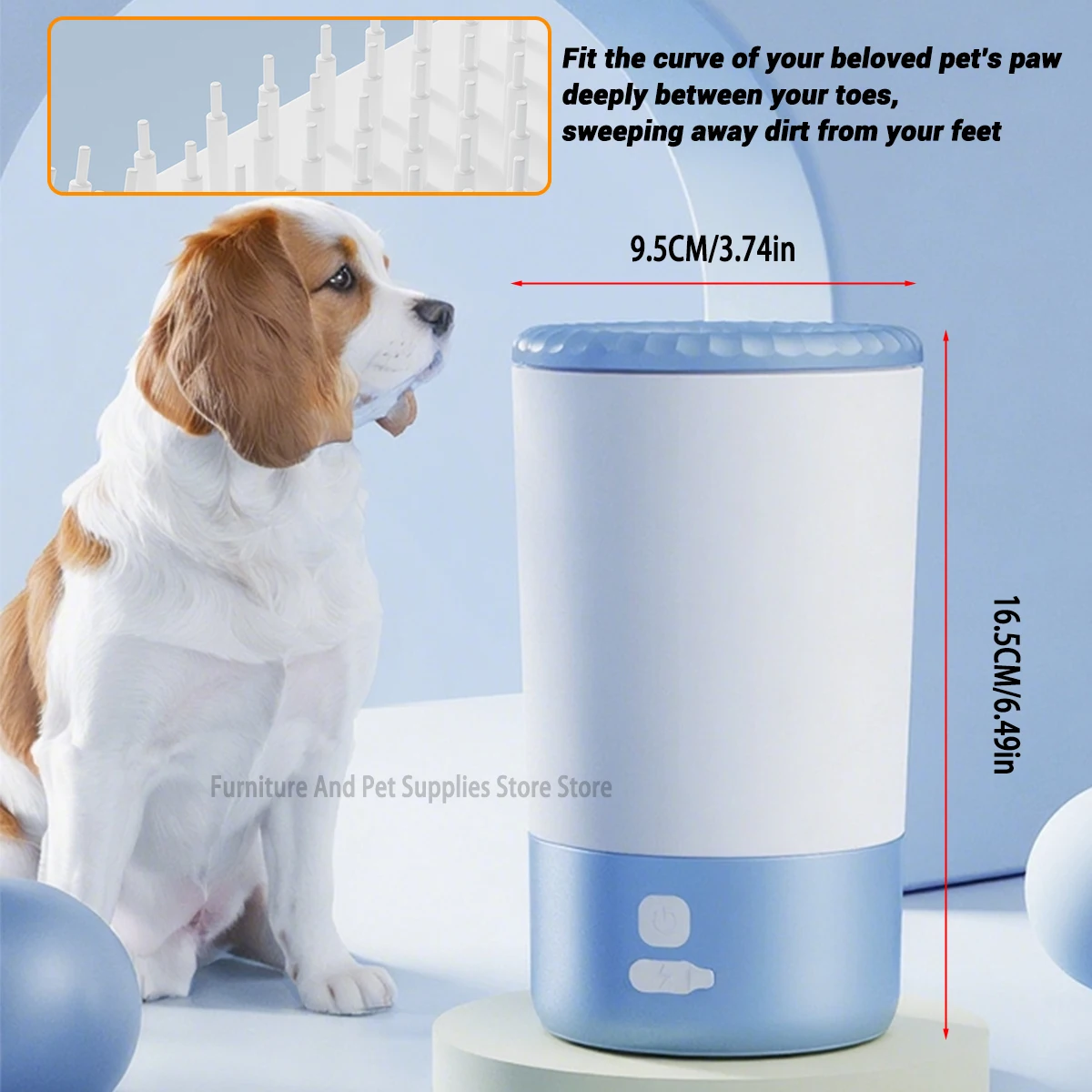 Limpador de Patas Elétrico Automático para Cães e Gatos Recarregável USB - Imagem 4