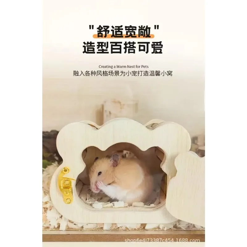 Toca de Madeira para Hamster 16,5 cm com Observatório Interno - Imagem 6