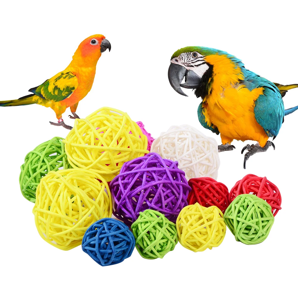 Bolas de Rattan para Pássaros 10 unidades para Gaiola e Artesanato - Imagem 3