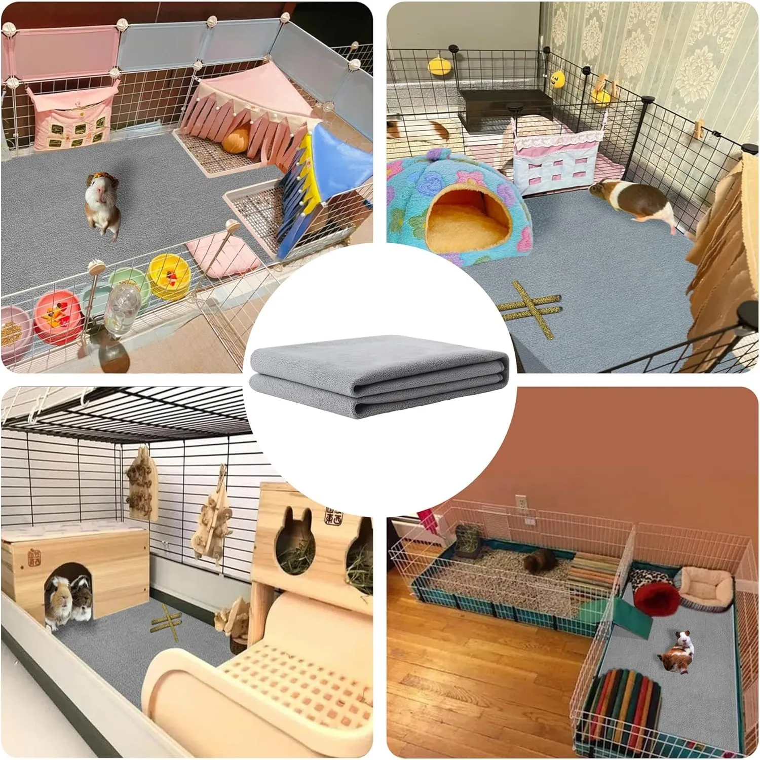 Forro de Gaiola para Hamster e Coelho Lavável Antiderrapante - Imagem 5