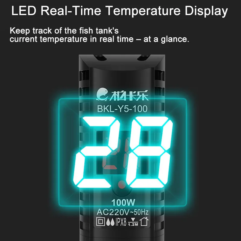 Aquecedor de Aquário com Termostato Digital e Haste Submersível 220V - Imagem 5