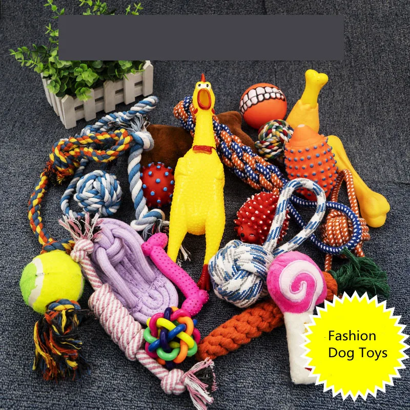 Kit Brinquedo para Cães com Bola, Osso e Corda para Morder - Imagem 3