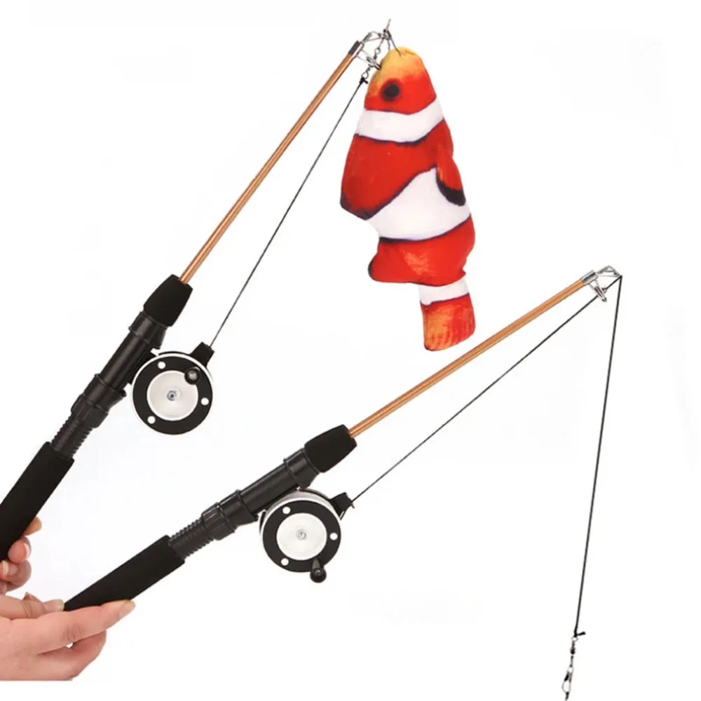Vara de Pesca Retrátil para Gatos com Peixe para Interação - Imagem 4