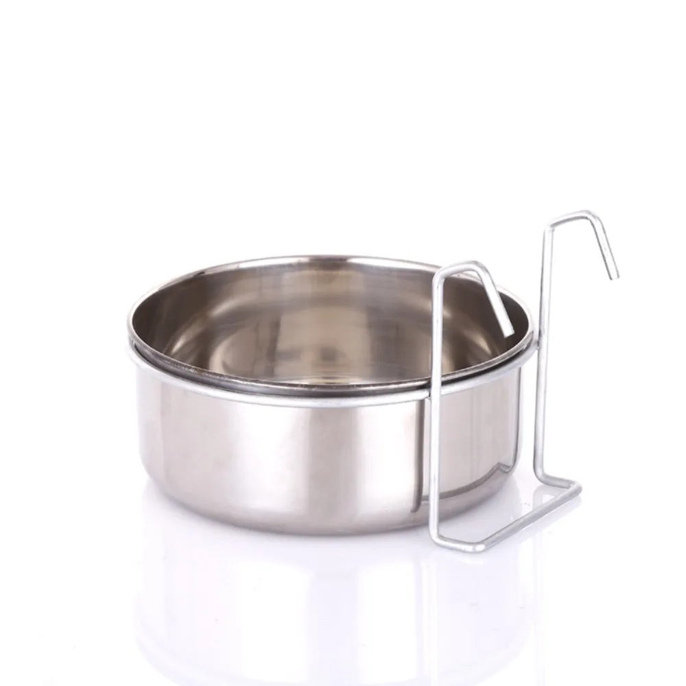 Tigela de Aço Inoxidável para Gatos e Cães com Fixação em Gaiola - Image 4