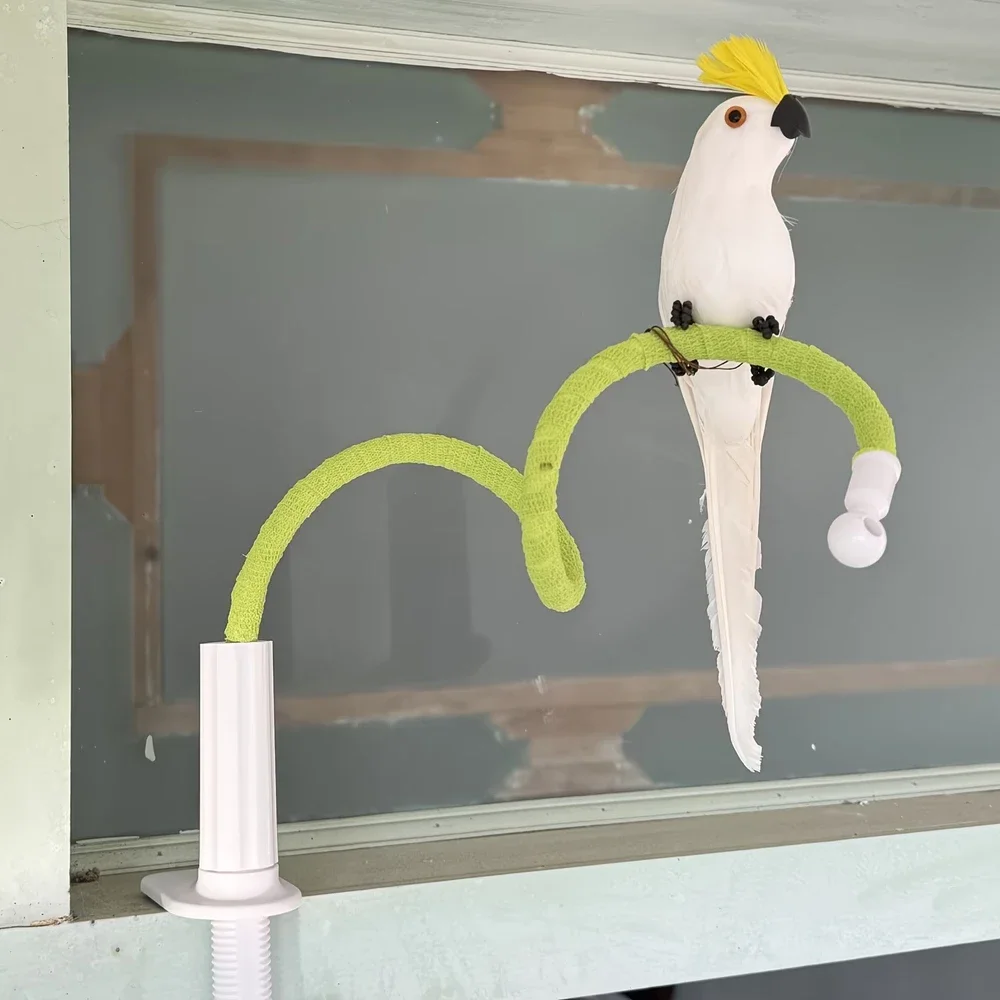 Poleiro Flexível para Pássaros com Clipe para Mesa Antiderrapante - Image 3