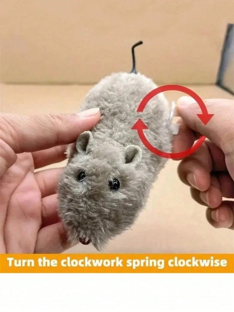 Brinquedo de Rato de Pelúcia para Gatos e Cães com Movimento Mecânico - Imagem 3
