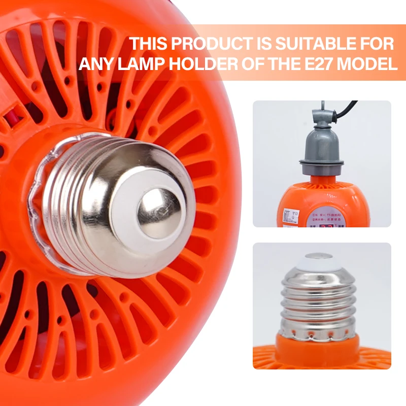Lâmpada de Aquecimento para Pets 150W/200W com Termostato 28-35°C - Imagem 6