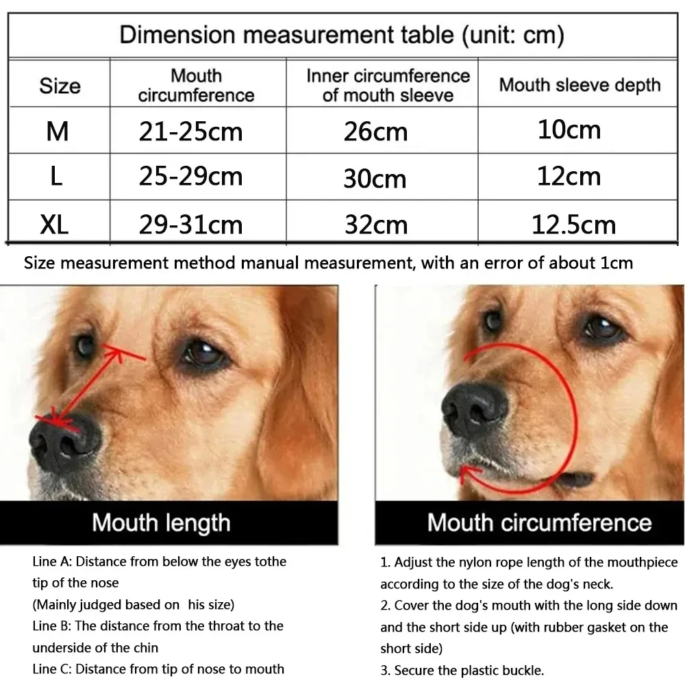 Focinheira de Silicone para Cães com Tira Refletiva Ajustável - Imagem 2