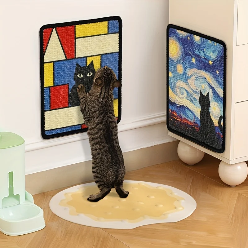 poste arranhador para gatos montado na parede