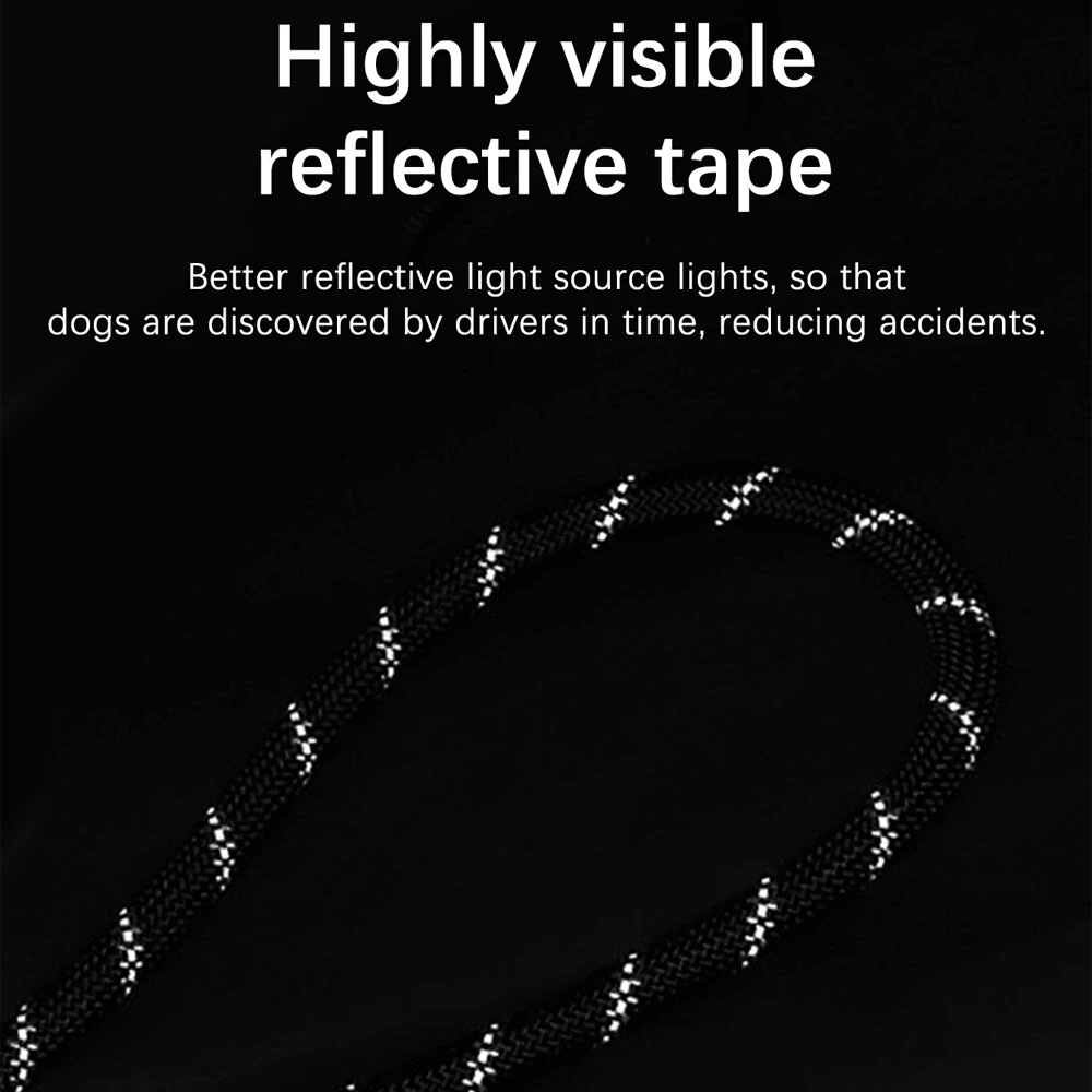 Trela Dupla para Cães Refletiva 360° para Passeio e Corrida - Imagem 3
