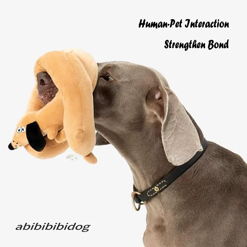 Brinquedo Pelúcia Salsicha para Cães 1 m com Apito para Interação - Imagem 3