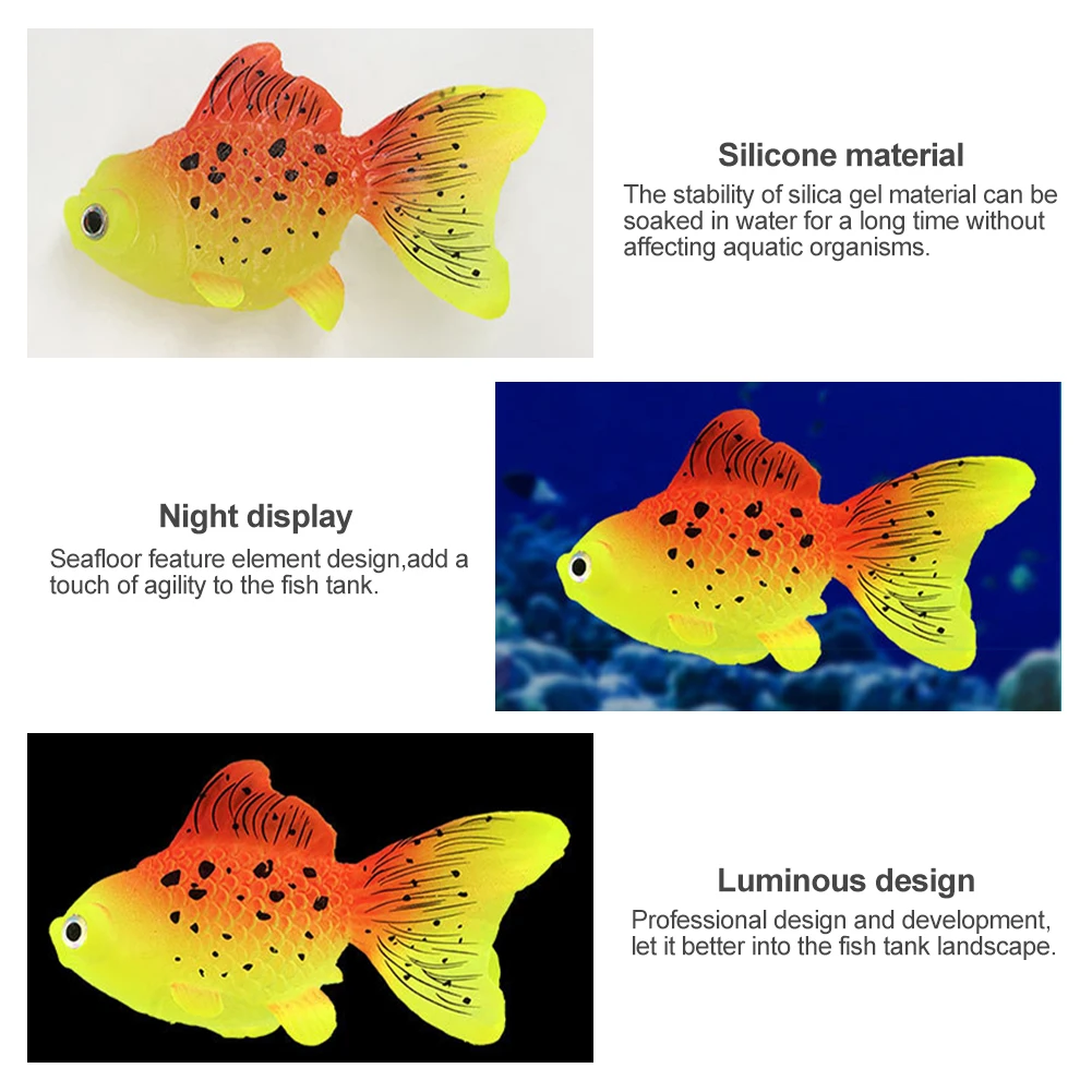 Peixe Artificial para Aquário de Silicone que Brilha no Escuro - Imagem 5