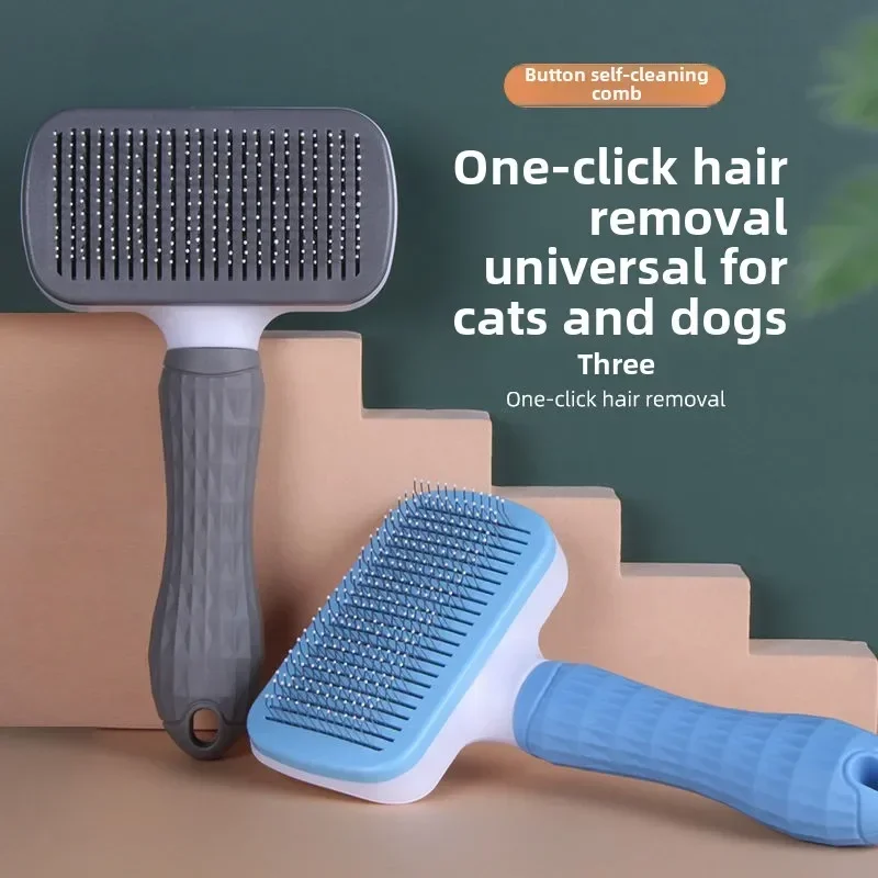 Escova Removedora de Pelos para Cães e Gatos de Aço Inoxidável - Imagem 3