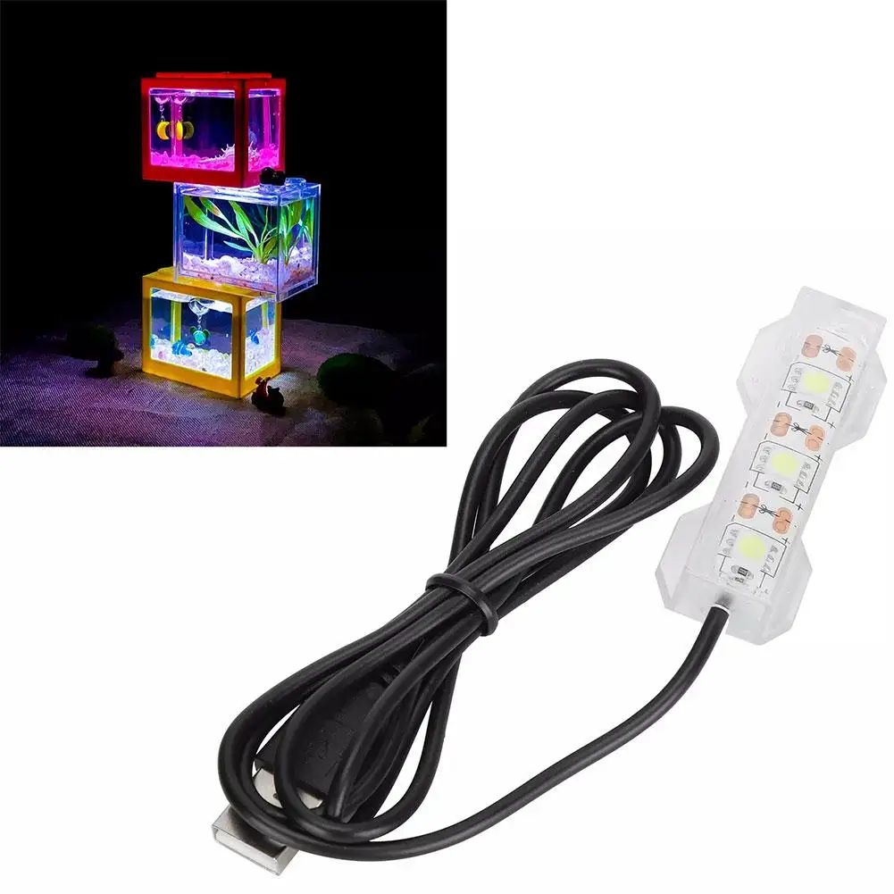 Luminária LED USB para Aquário Pequeno 6x2 cm - Imagem 2