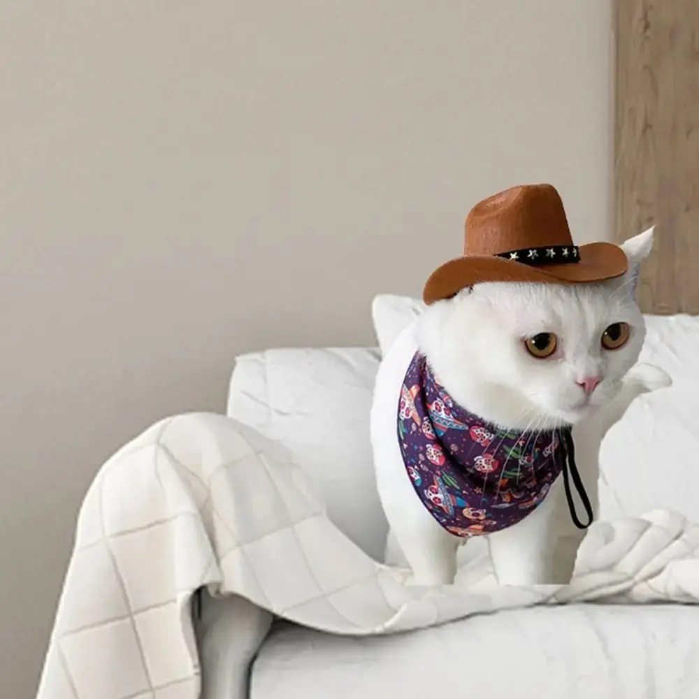 Chapéu Cowboy para Cães e Gatos Pequenos Ajustável 13,5 cm - Imagem 6