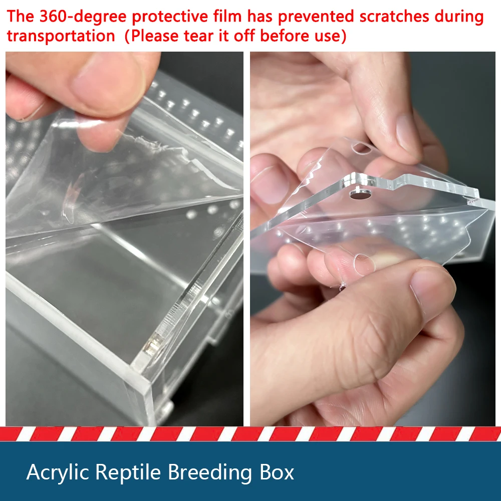 Caixa de Acrílico para Répteis com Porta Magnética Transparente - Imagem 6