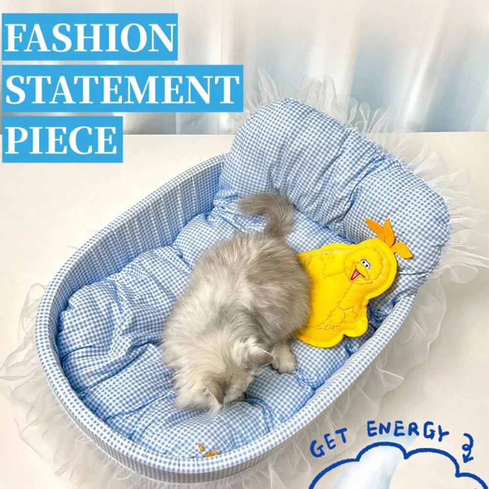 Cama Sofá Princesa para Cães e Gatos Pequenos de Pelúcia Lavável - Imagem 3