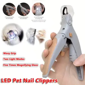 cortador de unhas LED para cães e gatos