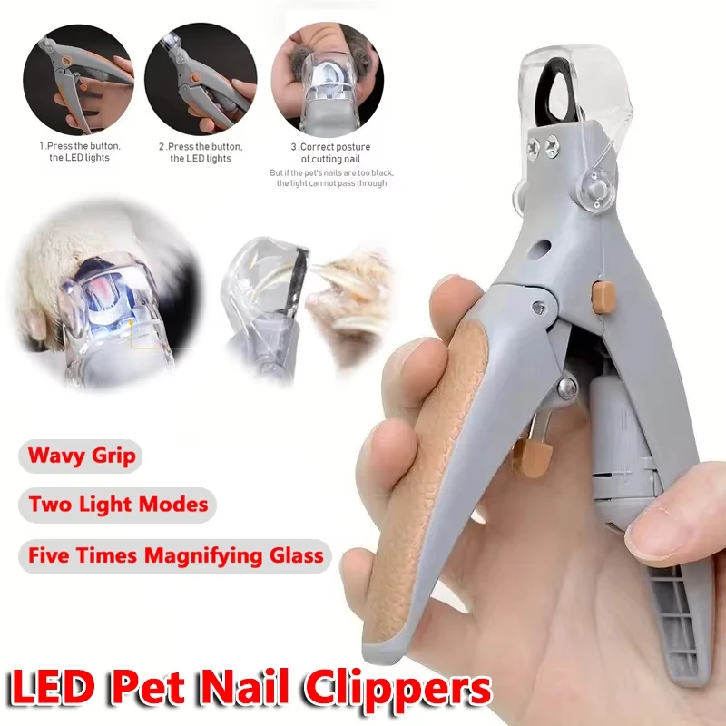 cortador de unhas LED para cães e gatos
