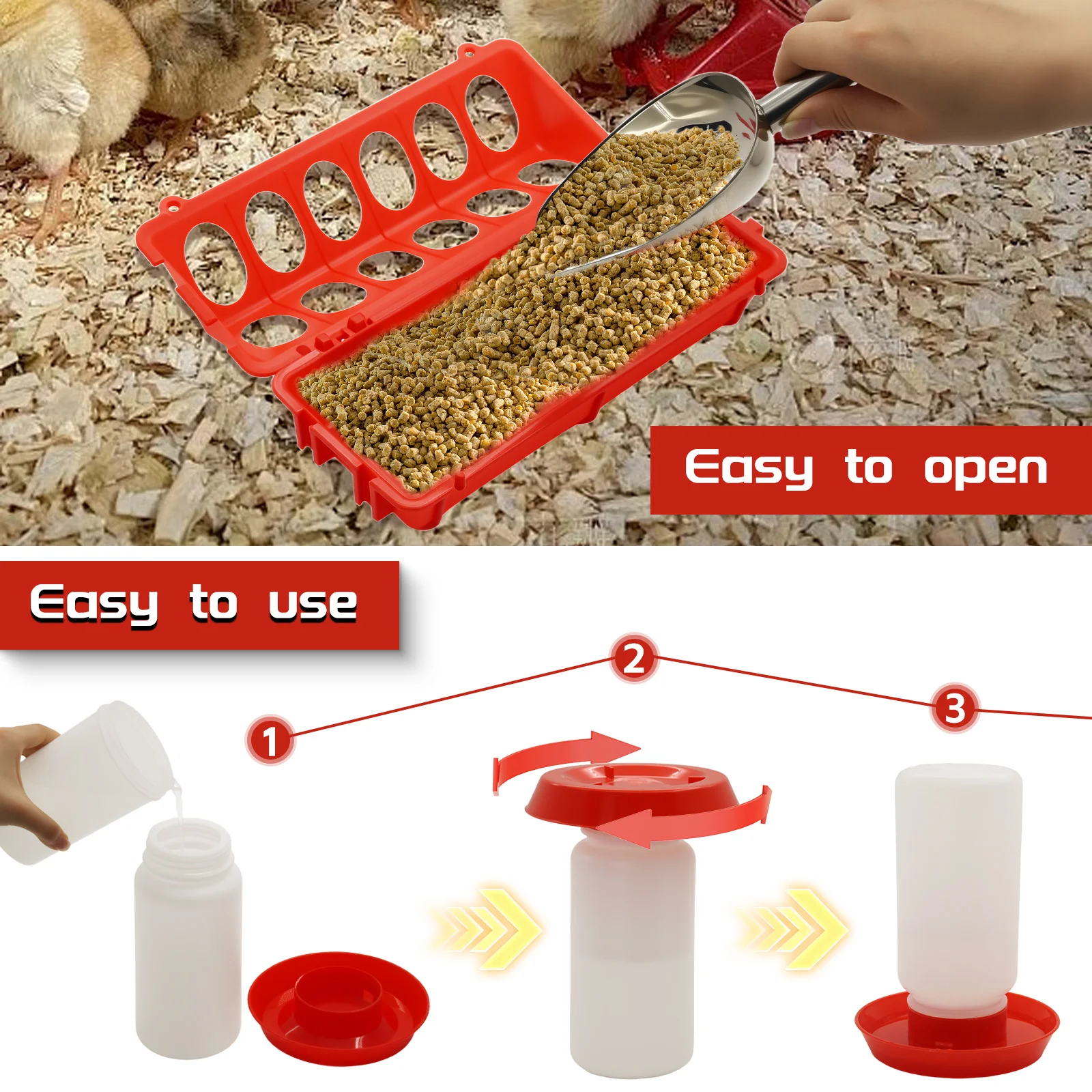 Bebedouro para Aves com Plástico Durável e Design à Prova de Vazamentos - Imagem 4