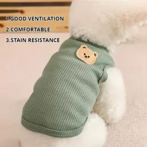 colete camiseta para cães pequenos verde