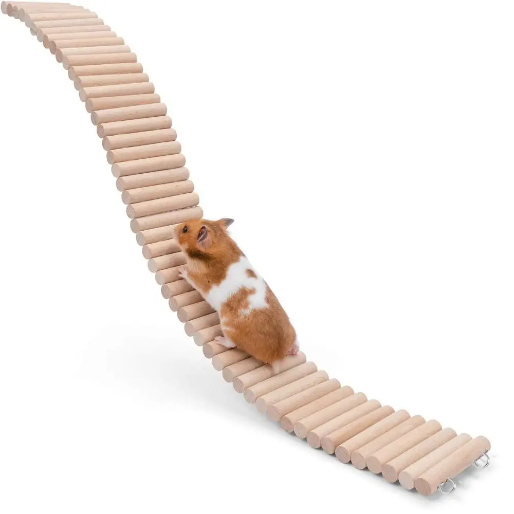 Escada de Madeira Dobrável para Hamster com Fixadores de Conexão Rápida - Imagem 4