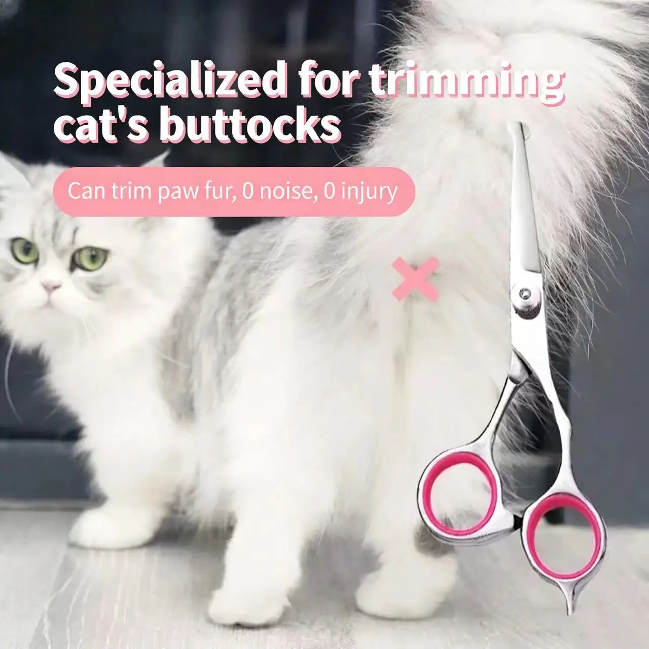 Kit de Tesouras para Tosa de Cães e Gatos com Pontas Redondas - Imagem 4