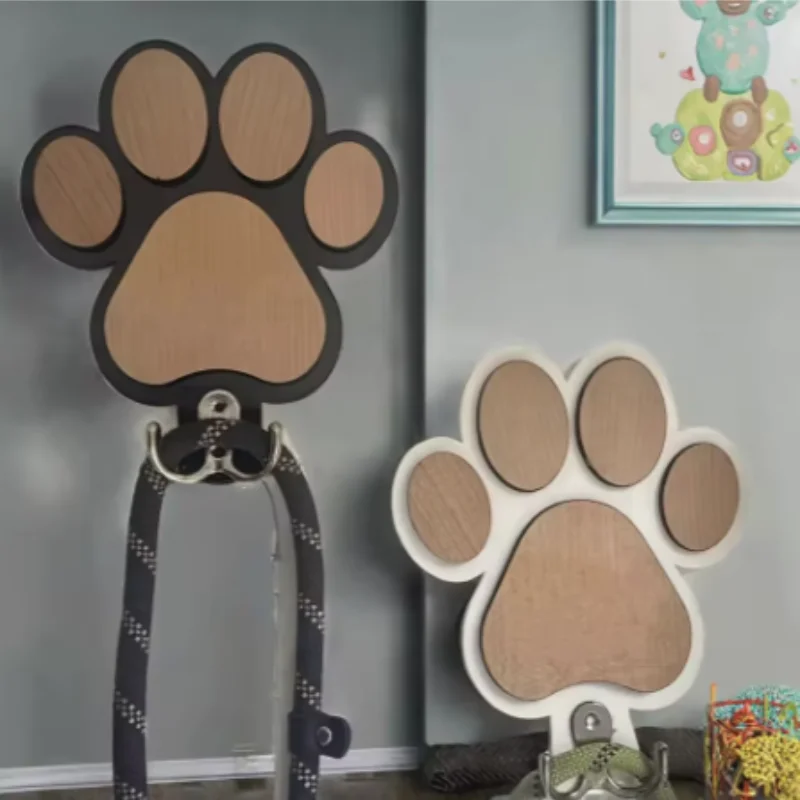 Gancho de Parede para Coleira de Cães de Madeira com Design de Garra - Imagem 3