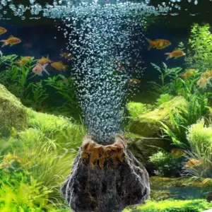 vulcão para aquário com pedra bolha