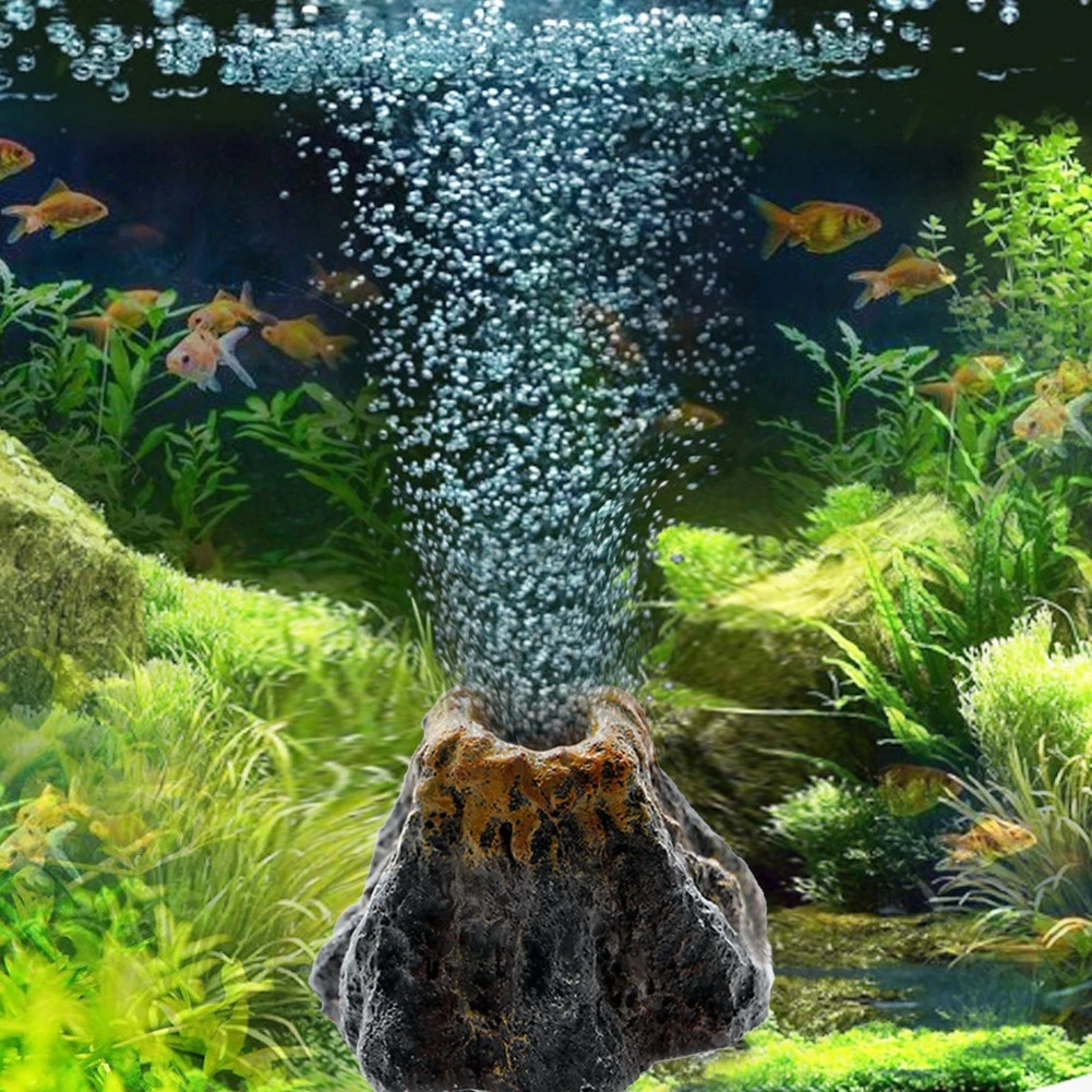 vulcão para aquário com pedra bolha