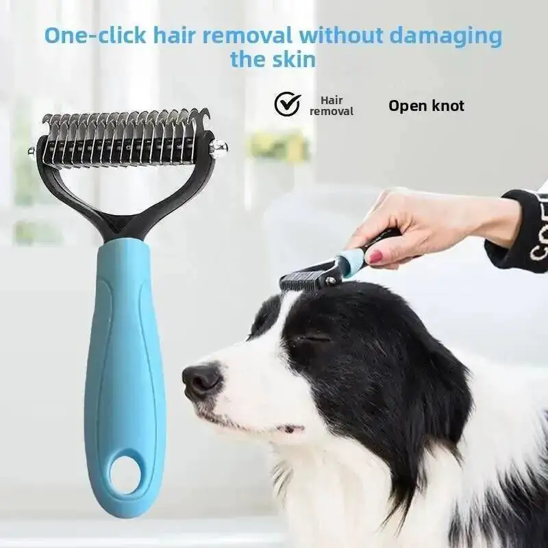 Escova para Cães e Gatos de Aço Inoxidável Dupla Face - Imagem 3