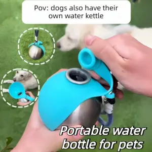 garrafa de água para cães de aço inoxidável