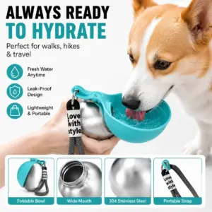 garrafa de água para cães de aço inoxidável