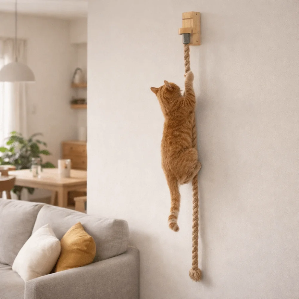 Corda de Sisal para Gatos 130 cm para Arranhar e Economizar Espaço - Image 2