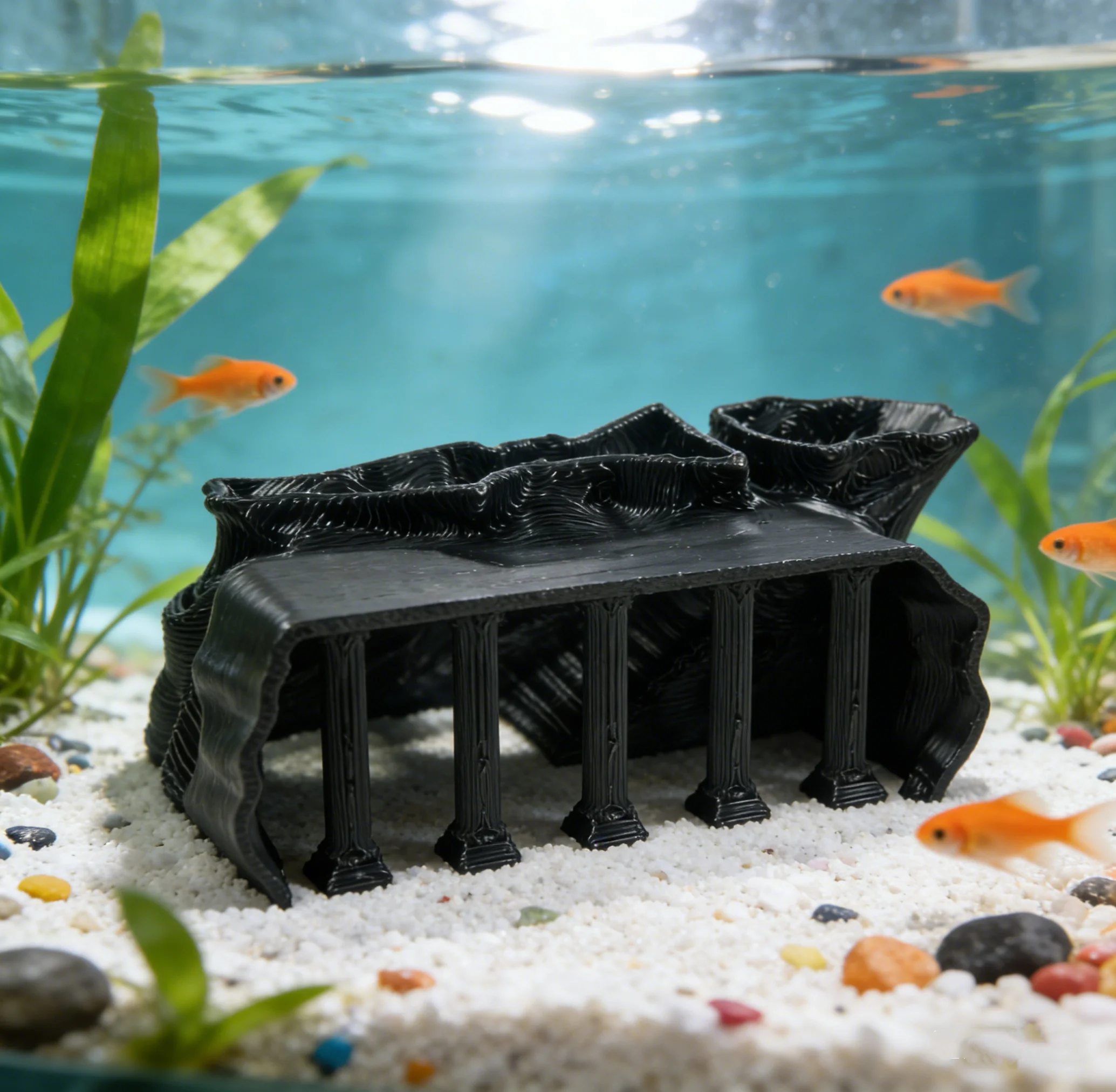Decoração Castelo para Aquário com Abrigo para Peixes - Imagem 5