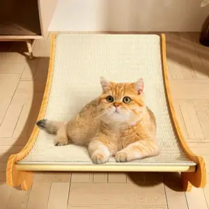 arranhador de gato de madeira com sisal