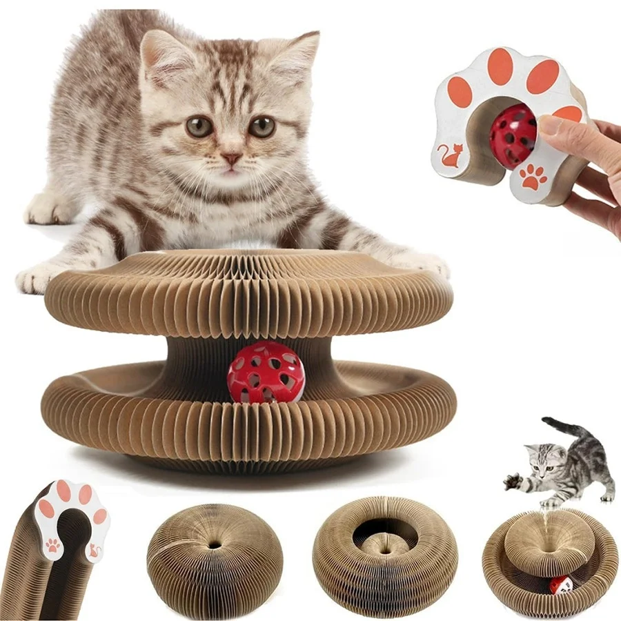 arranhador para gatos de papelão ondulado