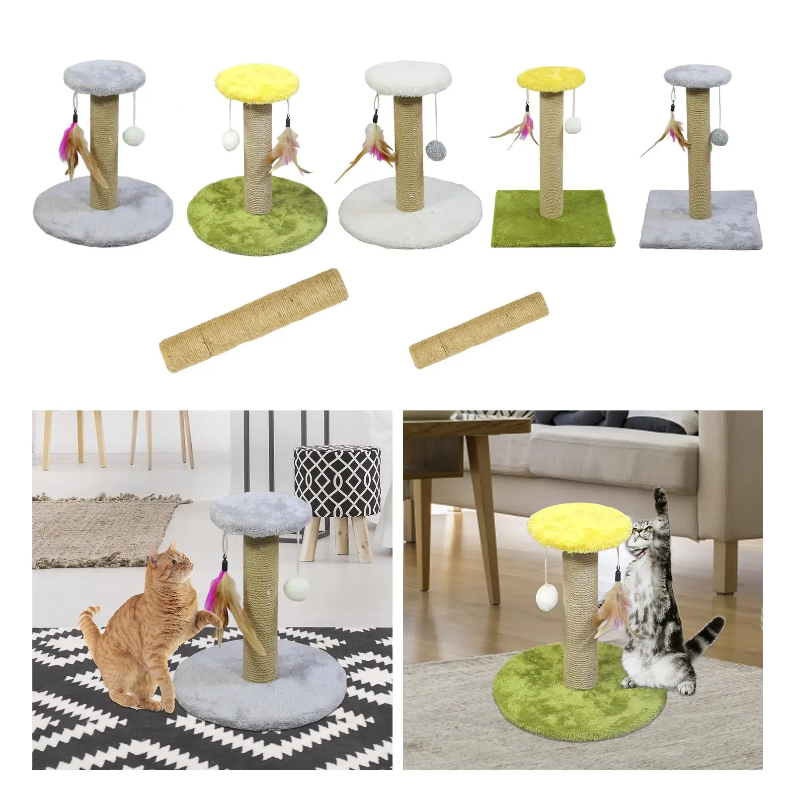 Arranhador Sisal para Gatos Pequenos com Sisal e Madeira - Imagem 3